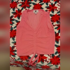 Juicy Couture Pink Ruched Crop Top